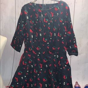 retro swing dress pinup cherries plus 2x vintage